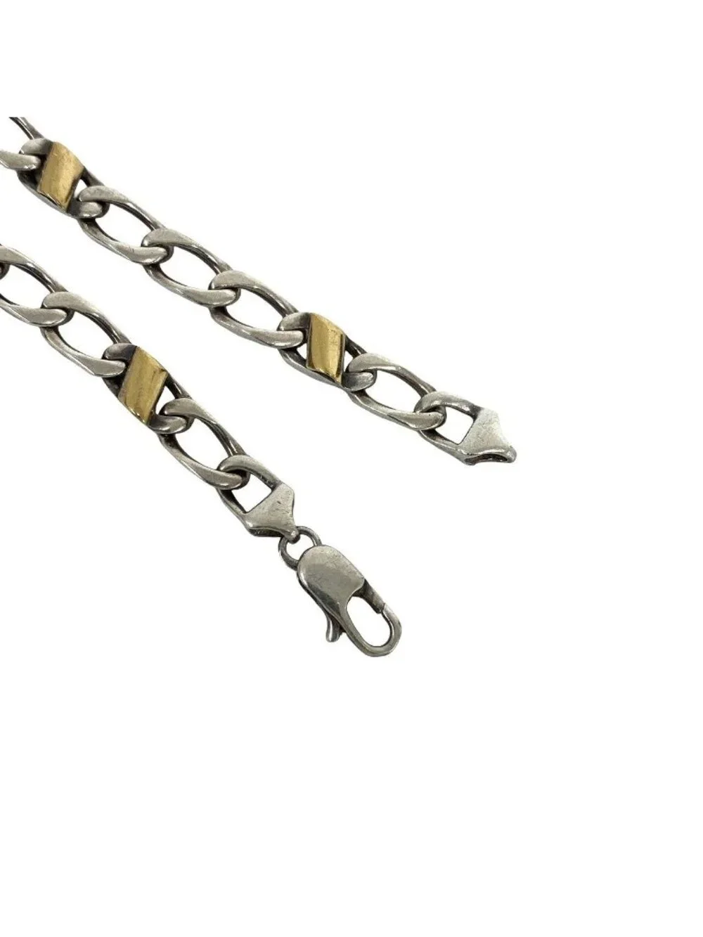 Tiffany & Co Figaro Bracelet Silver Yellow Gold
